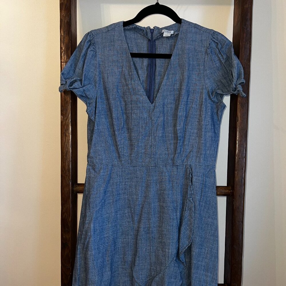 J Crew Cotton Denim Dress Size 10